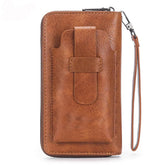 Double zipper Universal Long Wallet Large Capacity Multi Zipper pockets for Mobile
