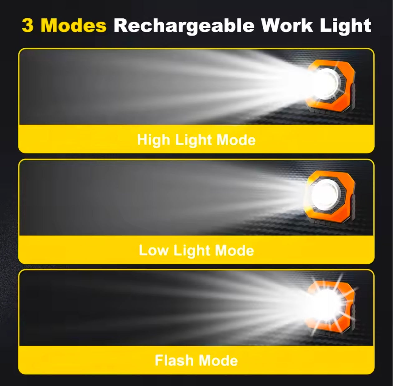 400 W Solar And USB Rechargeable Light 4 Working Modes