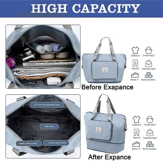 Large Capacity Folding Travel Bag Imported lightweight