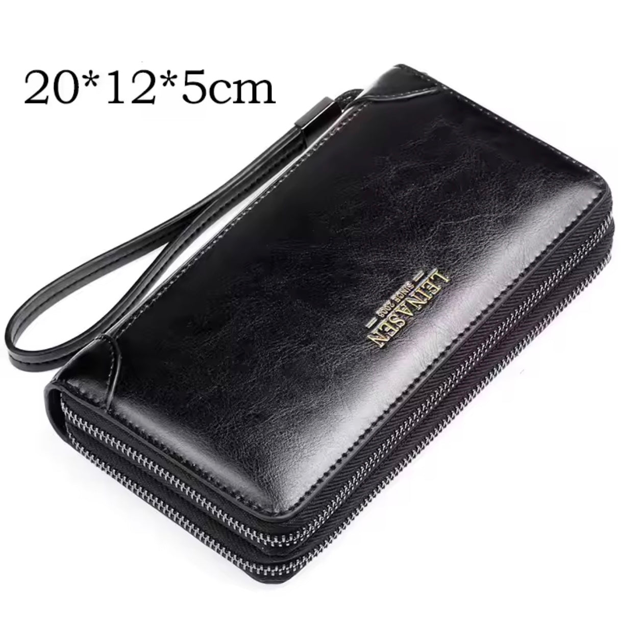 Double zipper Universal Long Wallet Large Capacity Multi Zipper pockets for Mobile