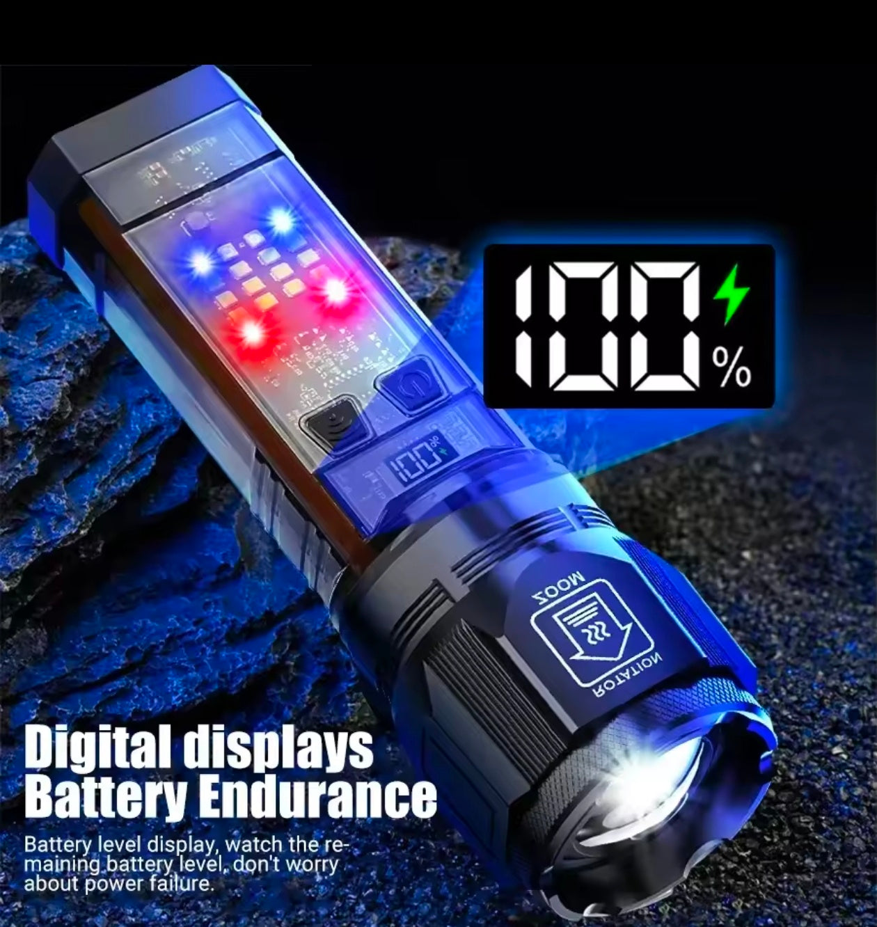 Telescopic solar Powerfull Torch & Power Bank Rechargeable