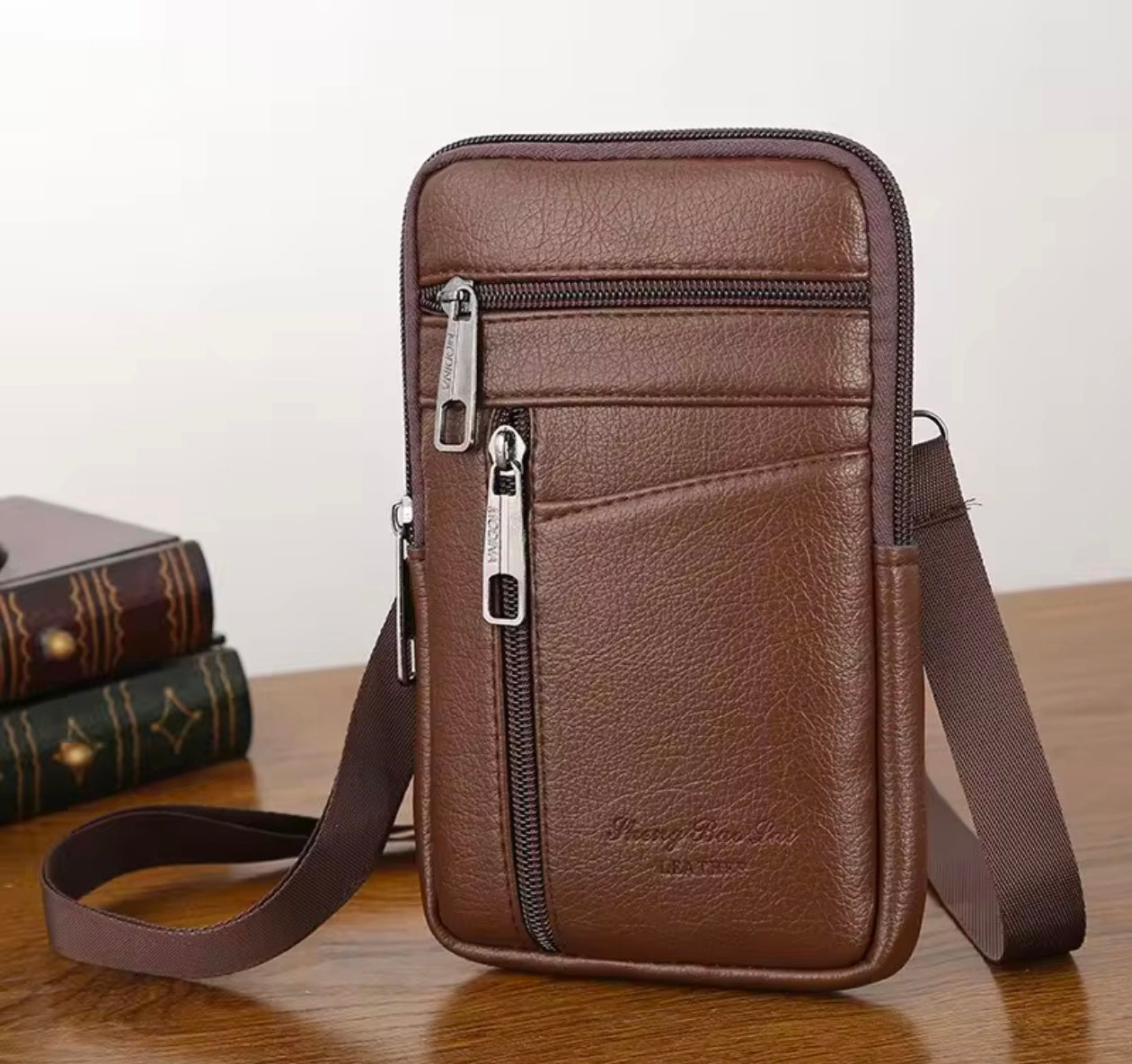 LEATHER Vintage Belt Crossbody Fanny bag