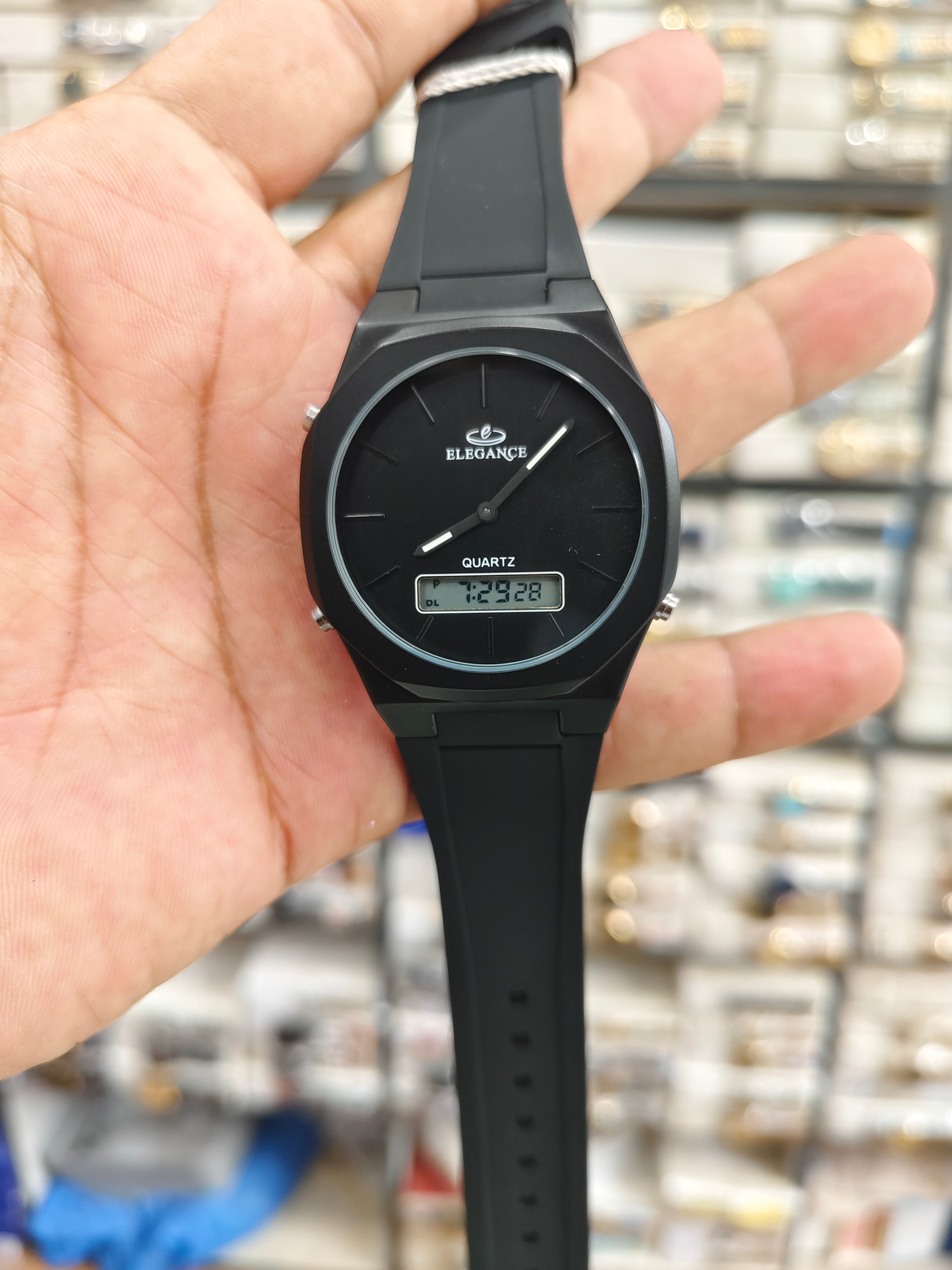 Double Time Pioma Matt Black Wrist watch