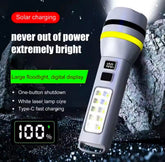Solar USB Rechargeable Compact Lamp Flashlight