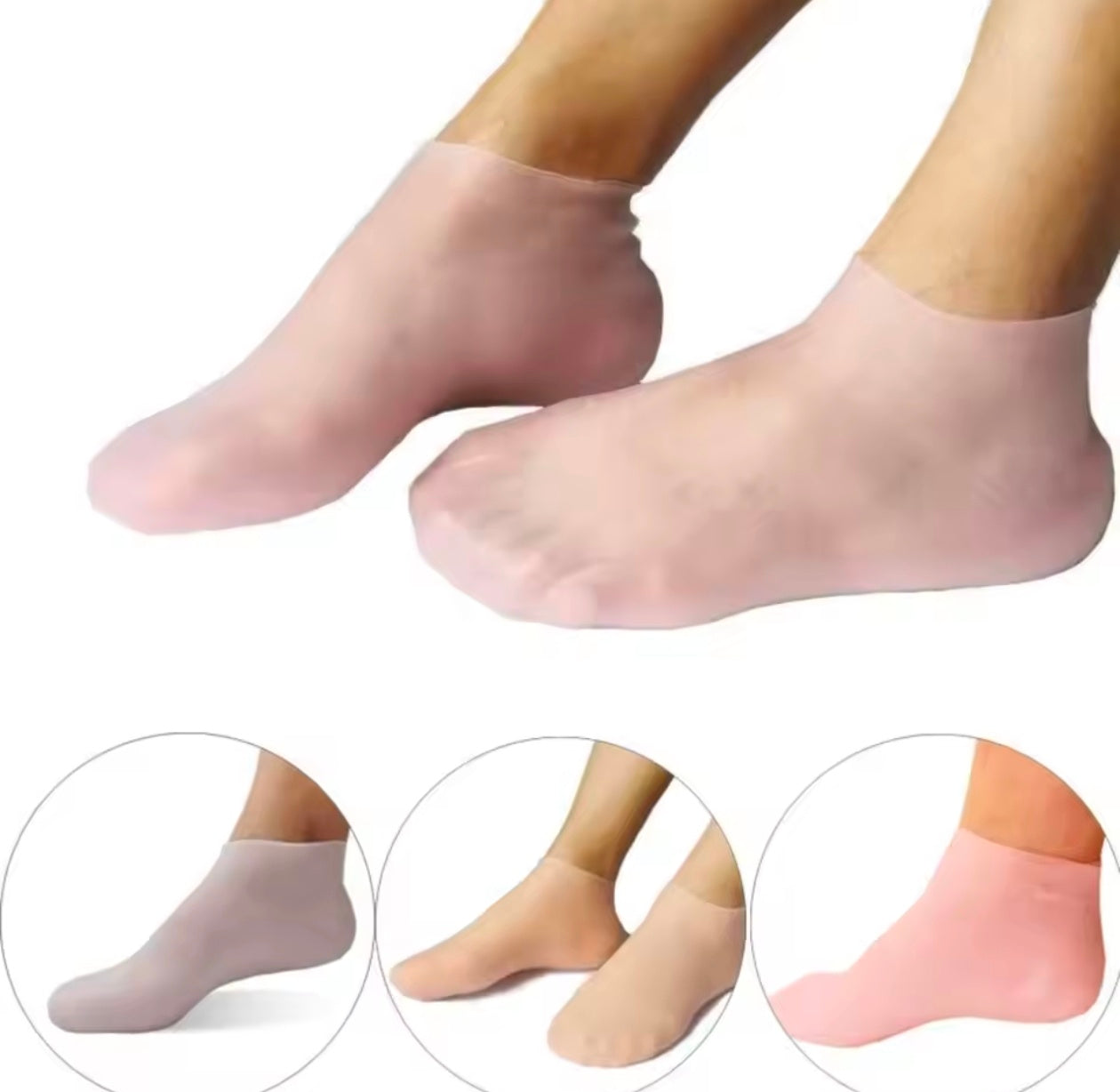 Spa Massage Silicone Moisturizing Foot Socks Remove Dead Skin Anti Cracking Anti-drying Foot Care Socks Reusable Pain Relief