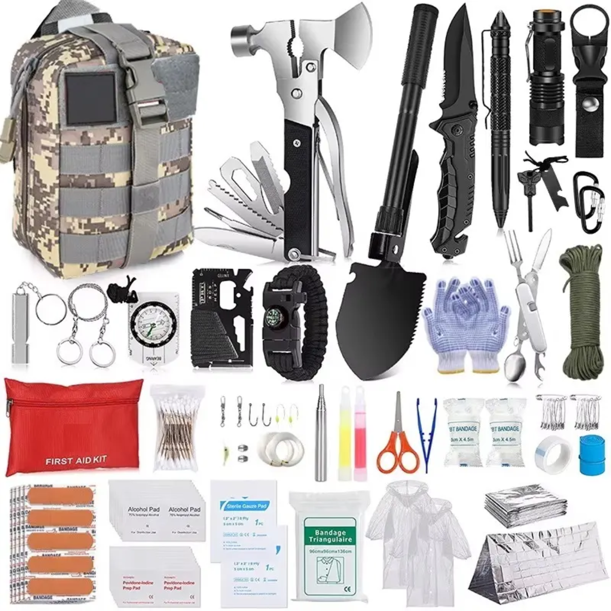 Molle TACTICAL bag with Kit Camping Kit tourist