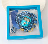 Tasbeeh Counter 2 Pcs Zikr Ring Electronic Digital Finger Digital Stone Coated Ring Rosary Tasbeeh Counter