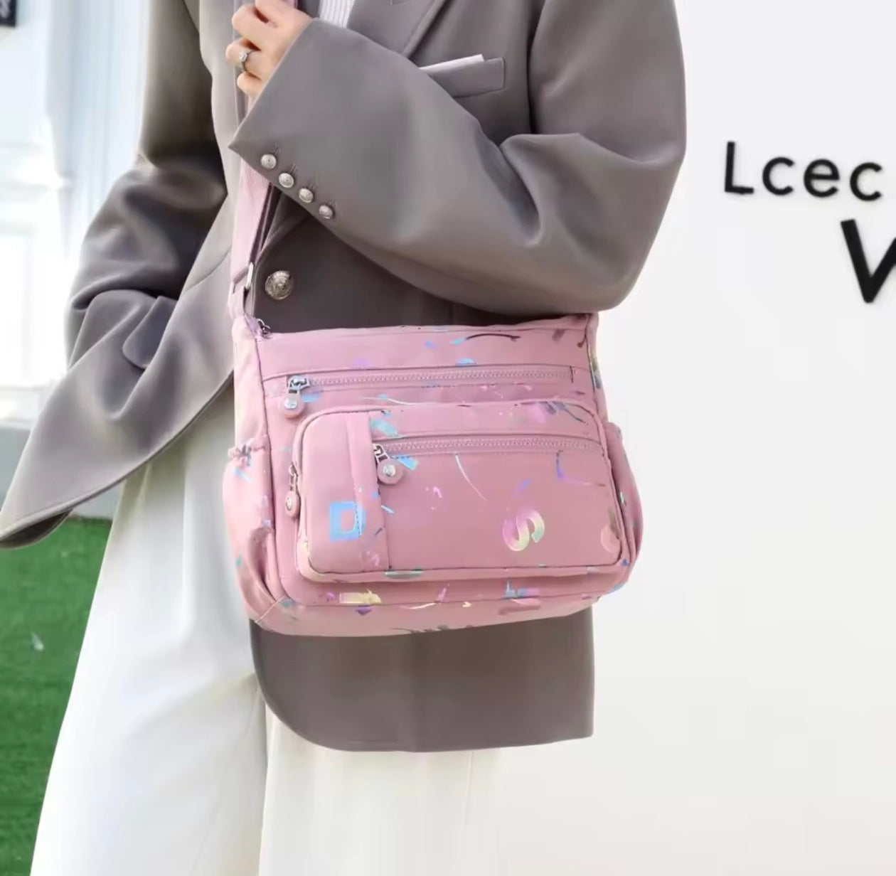 Multi Pocket Women Handbag High Quality Nylon Female Shoulder Bag