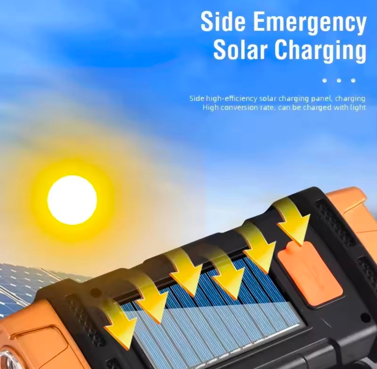 Portable Lantern Solar Light + USB Rechargeable