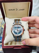Muslim Alfajar Dual Time Stainless steel Watch Saudi Watch
