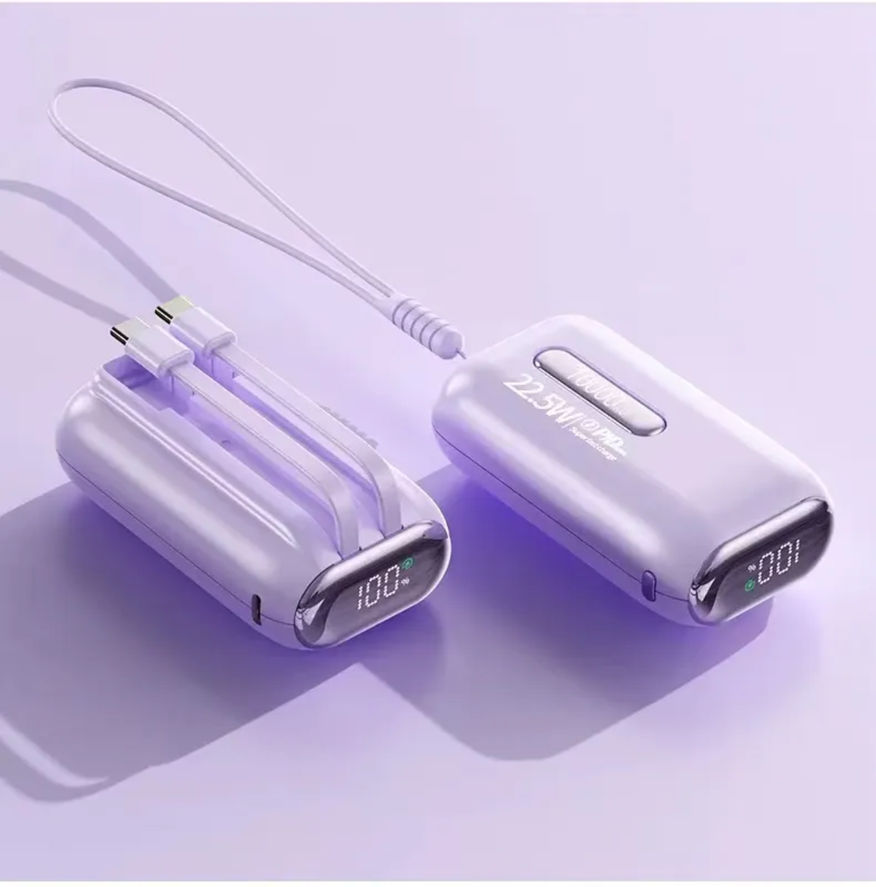 Mini power bank 10000mah p&d 22.5w