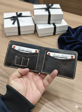 Genuine Leather Slim Card holder wallet | Crazy Horse