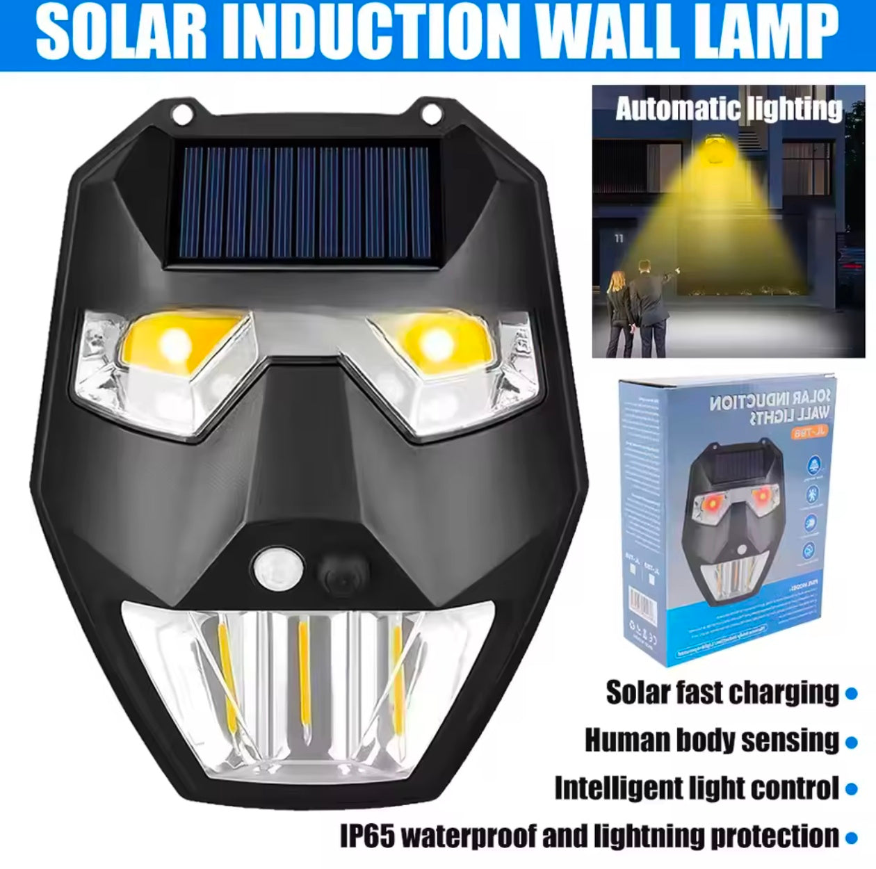 IP65 Solar COB+LED Light Motion Sensor Garden Security Lamp 5 Modes