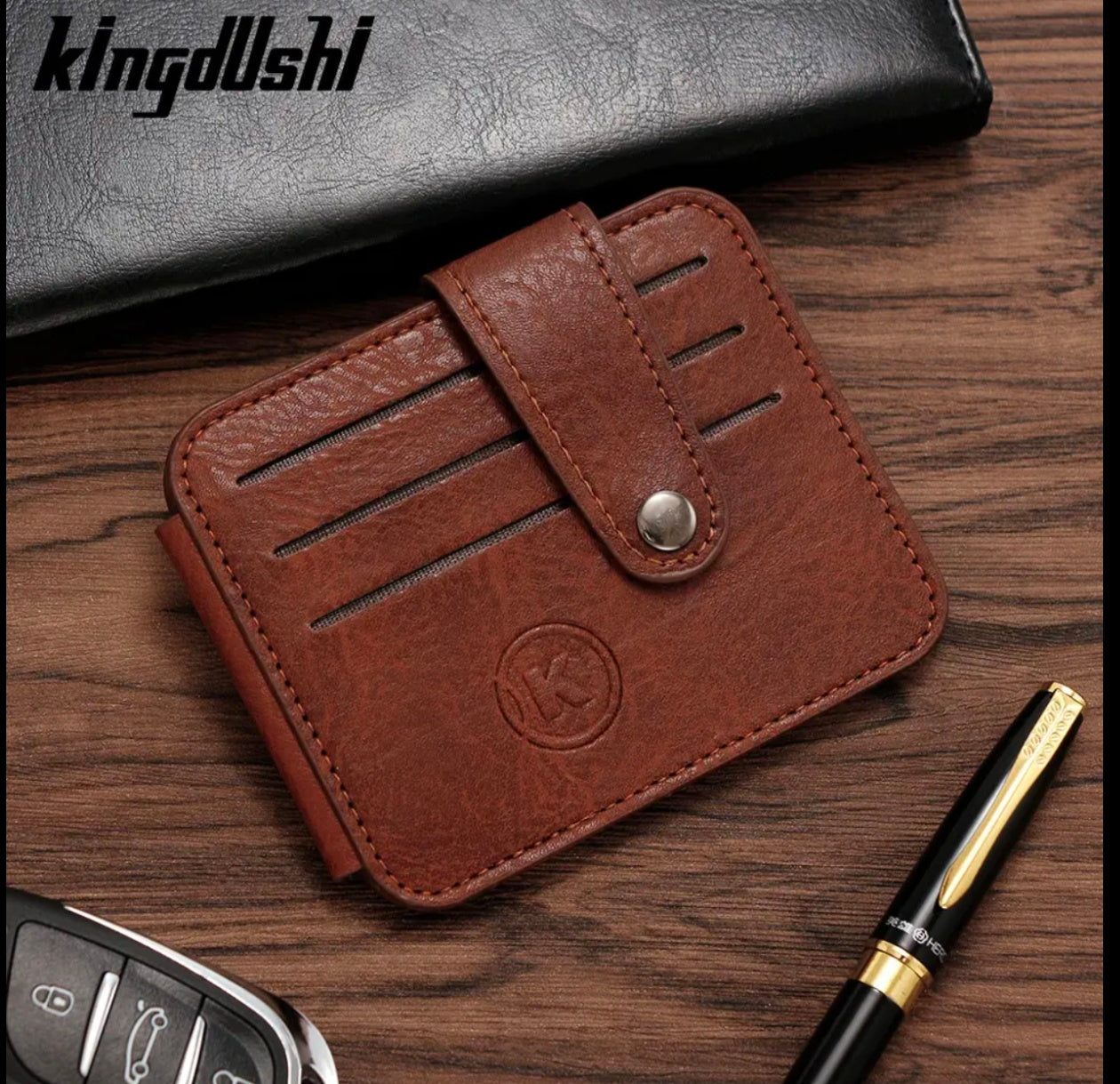 Baellery Ultra-thin Coin Purse Mini PU Leather Card Holder & Wallet