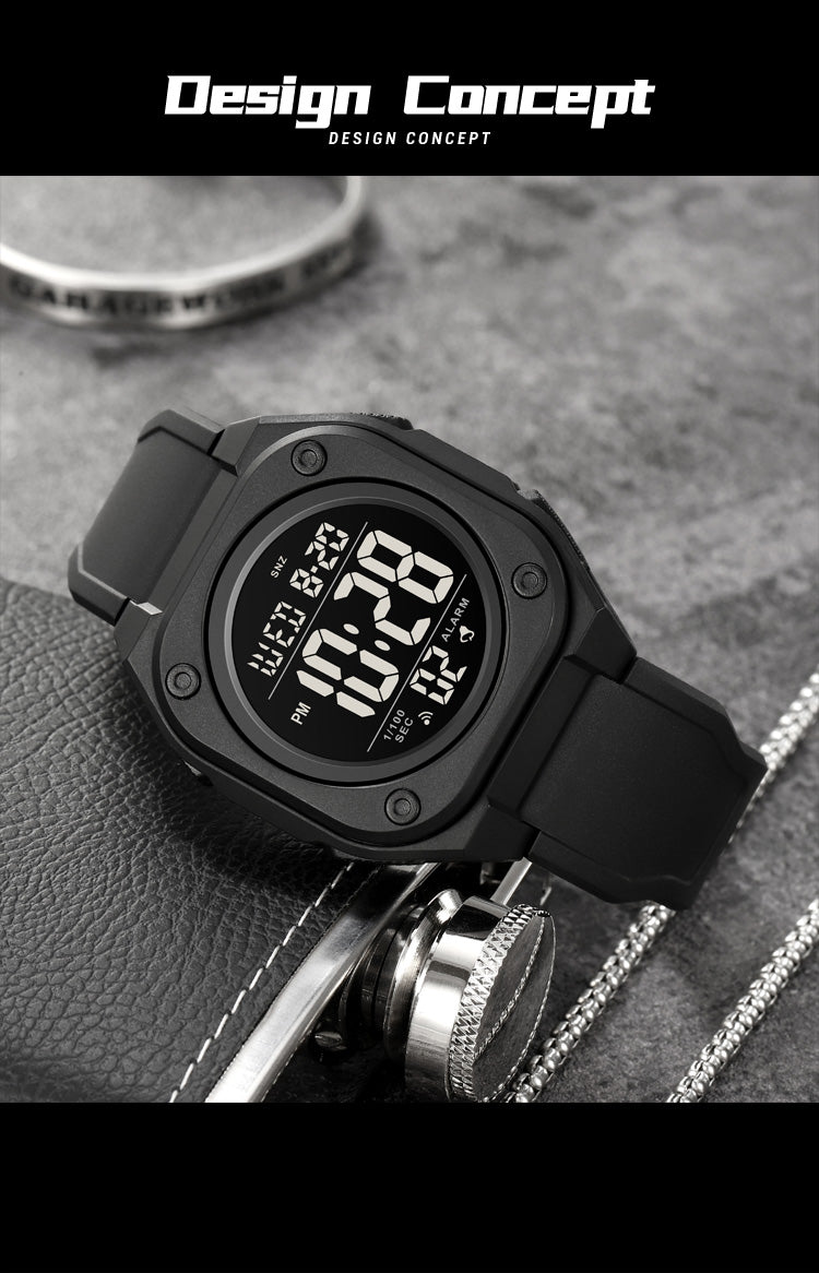 SKMEI Digital Watch Men Wristwatch Outdoor LED Stopwatch