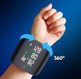 Smart Touch LCD Screen Wrist Blood Pressure Monitor Digital Voice Chargeable health care