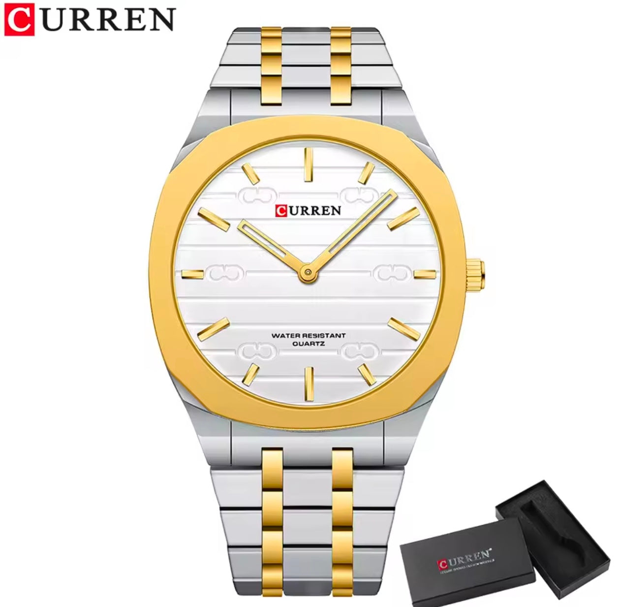 CURREN Ultra-Thin Business Stainless Steel Quartz Watch