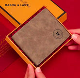 Masland Men's Short Ultra-Thin Leather Wallet Multi-Card Slot