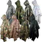 Hooded Rain Poncho Waterproof Raincoat Jacket