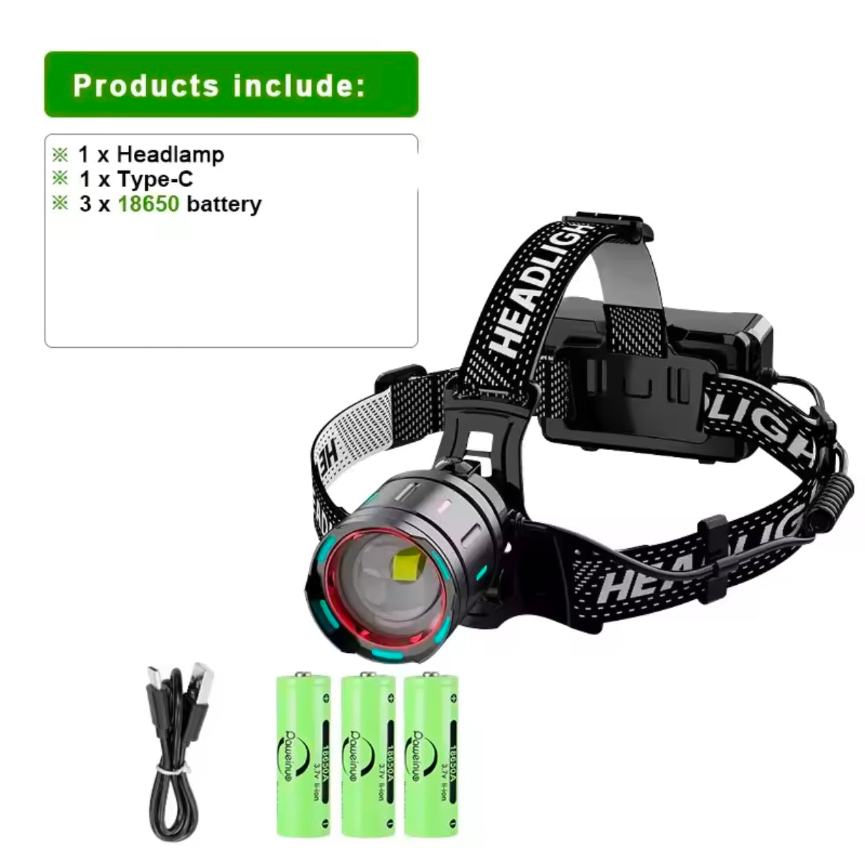 Sensor Headlight Rechargeable Headlamp & Torch waterproof
