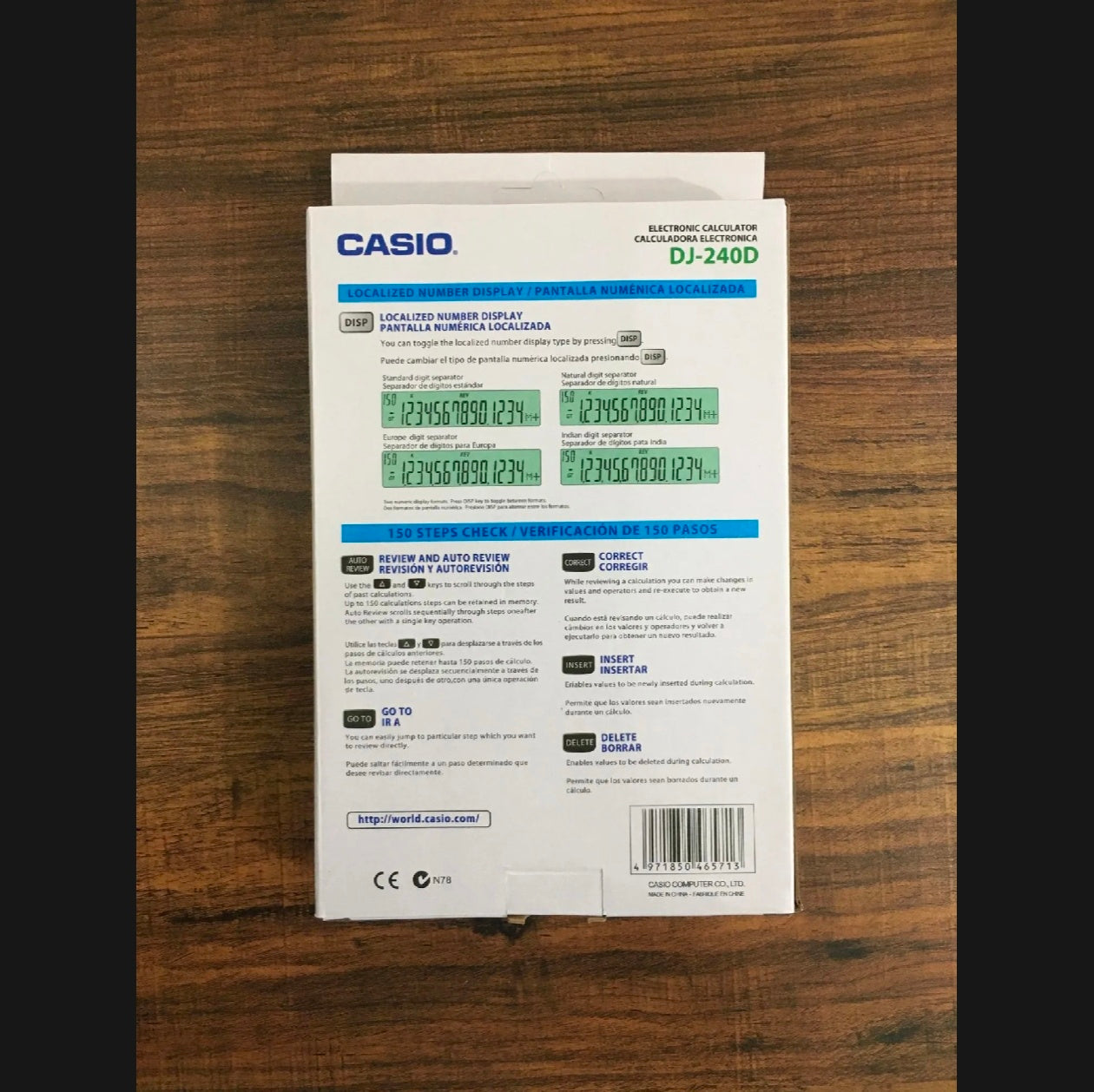 240D 14 digit 2 way power Desk Calculator