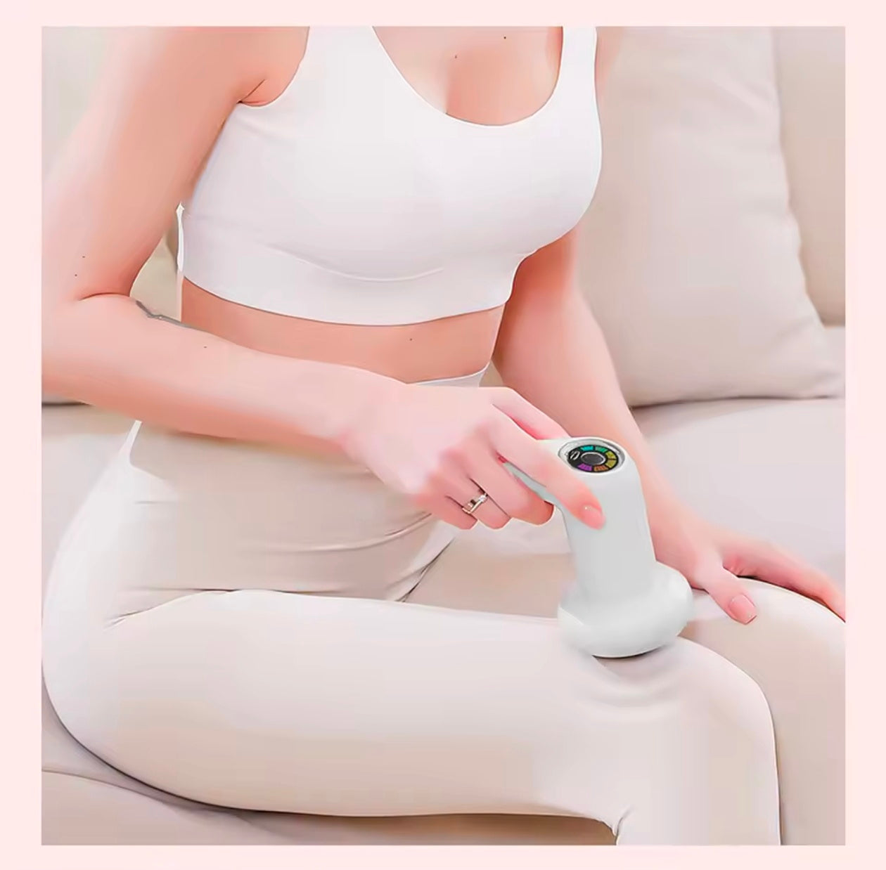 Full Body Slimming and Massage Device with 5 Interchangeable Heads for Deep Muscle Relaxation Fat Reduction and Body Sculpting