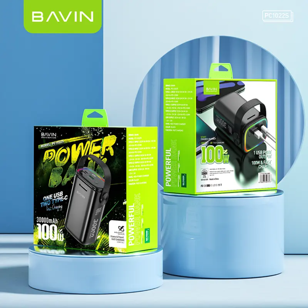 BAVIN 100W Heavy duty 30000mAh Fast Charging Power Bank