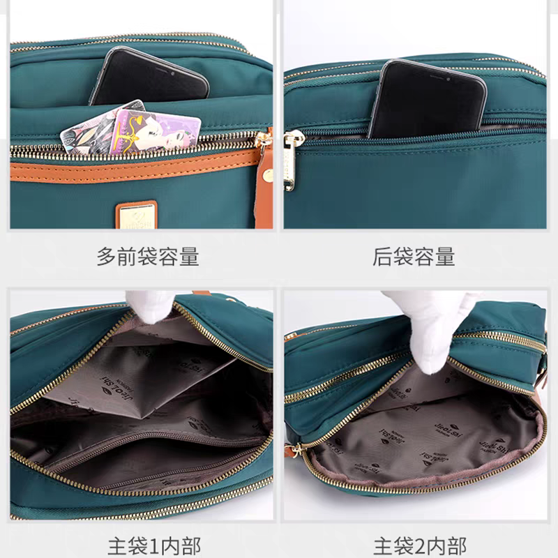 Women's Fashion Shoulder Bag Oxford Metail Handbag for female Messenger Cross Body Bag Purse Multifunction Multi-layer Handbag