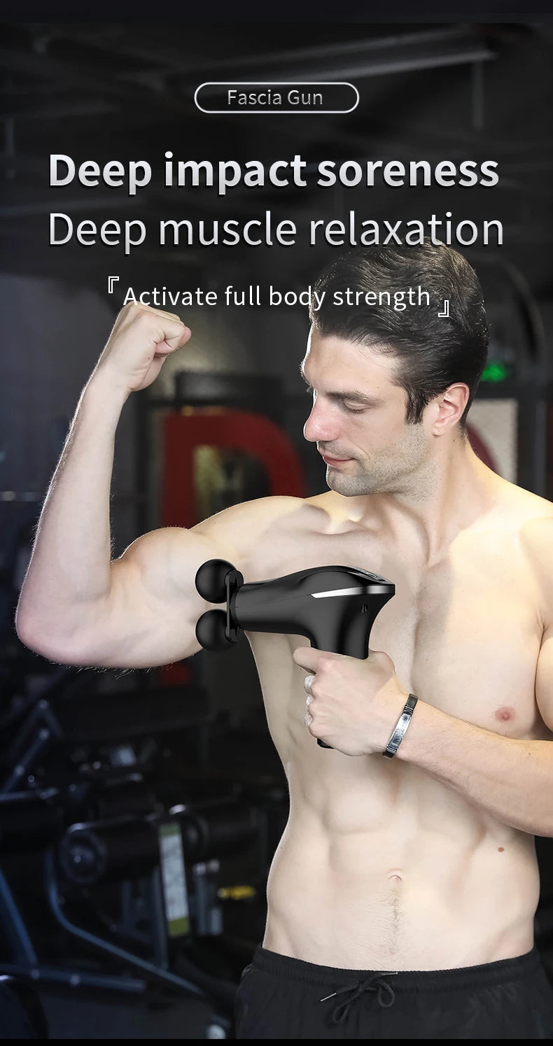 Double Head Massage Gun high powered Rechargeable Massager