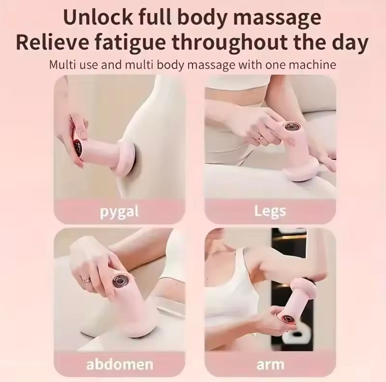 Full Body Slimming and Massage Device with 5 Interchangeable Heads for Deep Muscle Relaxation Fat Reduction and Body Sculpting