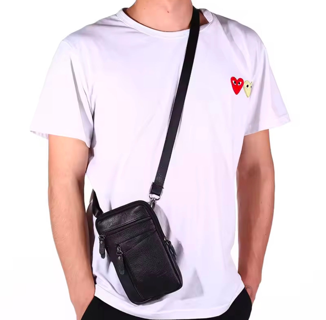 LEATHER Vintage Belt Crossbody Fanny bag