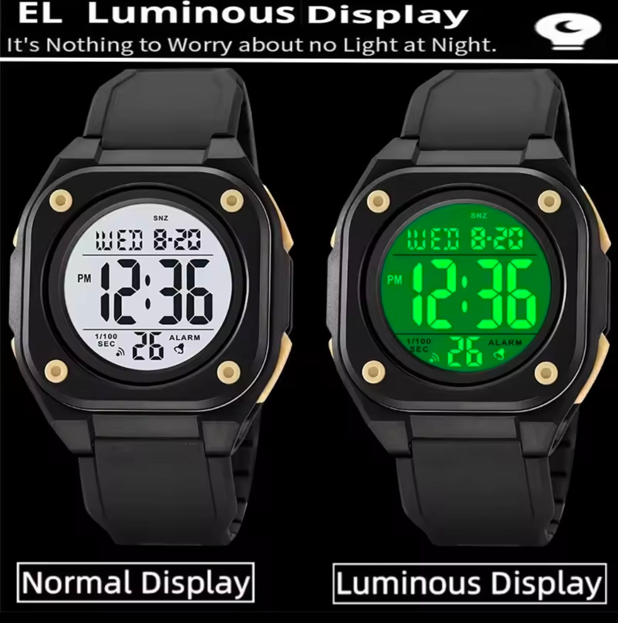 SKMEI Digital Watch Men Wristwatch Outdoor LED Stopwatch