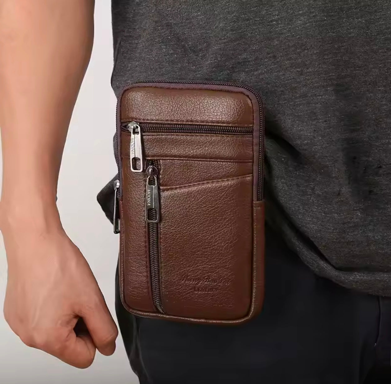 LEATHER Vintage Belt Crossbody Fanny bag