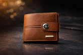 Premium Quality Genuine leather Wallet Magnetic Button