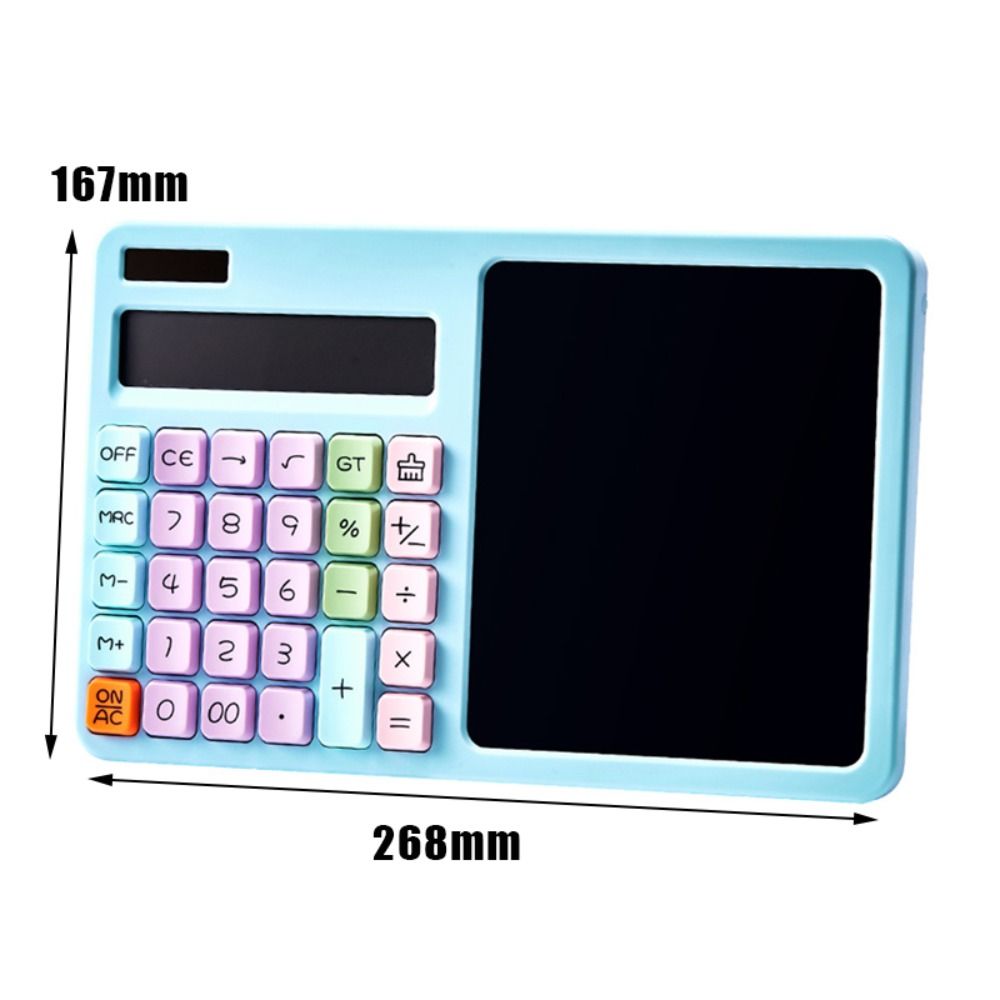 12-Digit Solar Calculator Large LCD Display Dual Power Supply