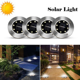 4pcs 8LED Solar Decoration Light Outdoor Garden Solar Underground Light