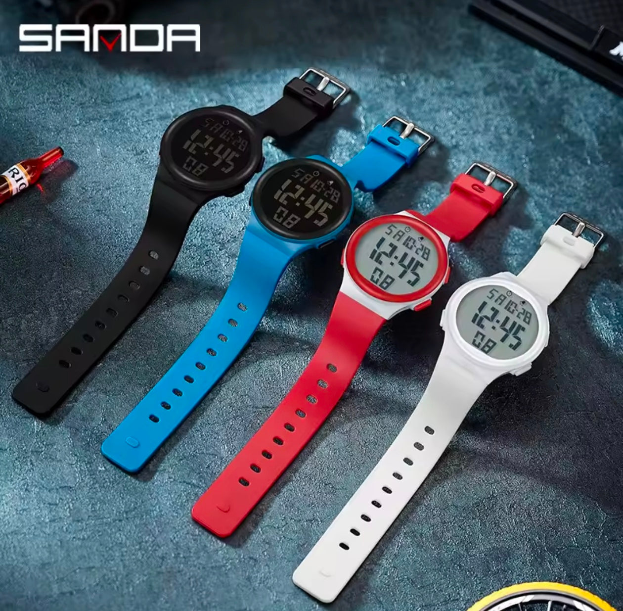 Creative Astronaut LED Digital Watch For Men Women Alarm Sport Waterproof Luminous Watch