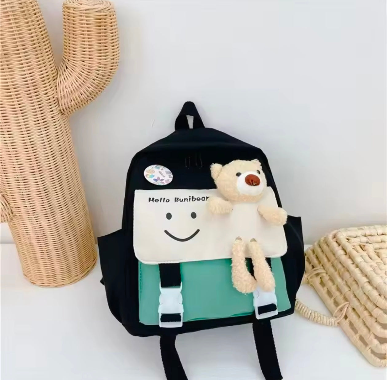 Student College School Backpack bow and bunny backpack with free sticker