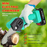 8/6 inches 24V Mini Electric Chain Saw - Rechargeable One-Hand Electric Portable Chainsaw
