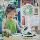 Foldable Rechargeable Stand Fan with 4 speeds 360° Rotatable