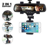 Adjustable Car Rear view Mirror Mount Mobile Phone Holder Stand Universal Navigation Support Automobile Data Recorder Bracket