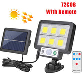 56LED/72COB LED Solar Lights Outdoor Waterproof Motion Sensor Solar Wall Light 3 Mode Security Lighting Lamp For Garden Street