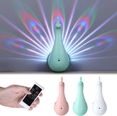 Peacock Wall Lamp, Decorative LED Projection USB Lights