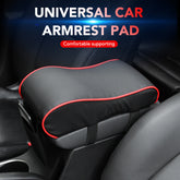 Leather Car Armrest Cushion - Car Center Seat Box Cushion With Mobile Pocket