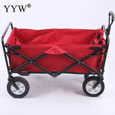 4 Wheel Heavy Duty Folding Bag Garden Trolley Cart Wagon Hand Pull Wheelbarrow Camp Gardening Cart Luggage Cart for Outdoor