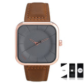 TOMI T093 Square Waterproof with leather Strap