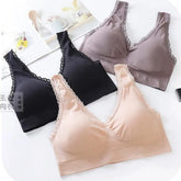 Bra with Pads - Women Active Bra Wireless Brassiere Hollow Mesh Breathable Gym Vest Top Underwear