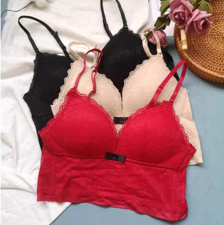 Women's Front Closure Butterfly Bras Wirefree Push Up Bra Plus