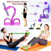 Multi-Function Tension Rope Fitness Pedal Exerciser Foot Pedal Rope Pull Bands