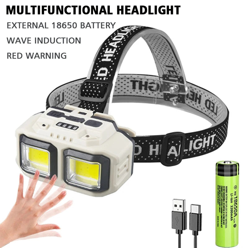 Powerful LED Headlamp & Torch USB Rechargeable